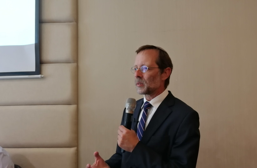 Zehut Party leader Moshe Feiglin at an event of his party in Tel Aviv (photo credit: MOSHE BASOS)