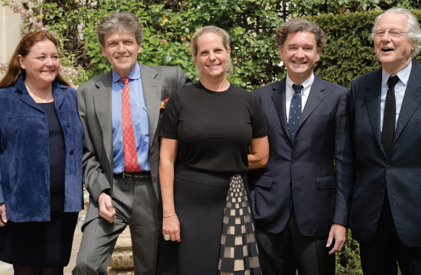 THE PARTNERS of Champagne Barons de Rothschild (left to right): Camille Ogren (Mouton), Benjamin and Ariane de Rothschild (Clarke), Philippe Sereys de Rothschild (Mouton) and Eric de Rothschild (Lafite). (photo credit: Courtesy)