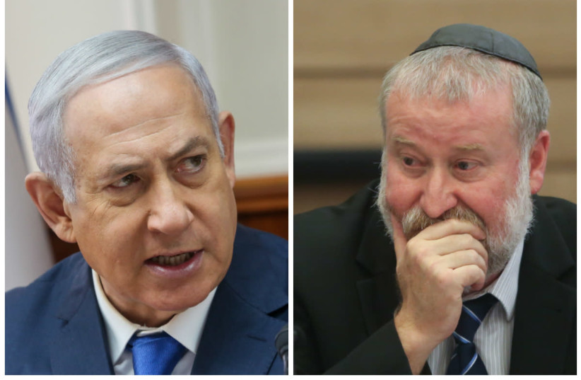 Prime Minister Benjamin Netanyahu (L) and Attorney-General Avichai Mandelblit (R) (photo credit: MARC ISRAEL SELLEM/THE JERUSALEM POST)