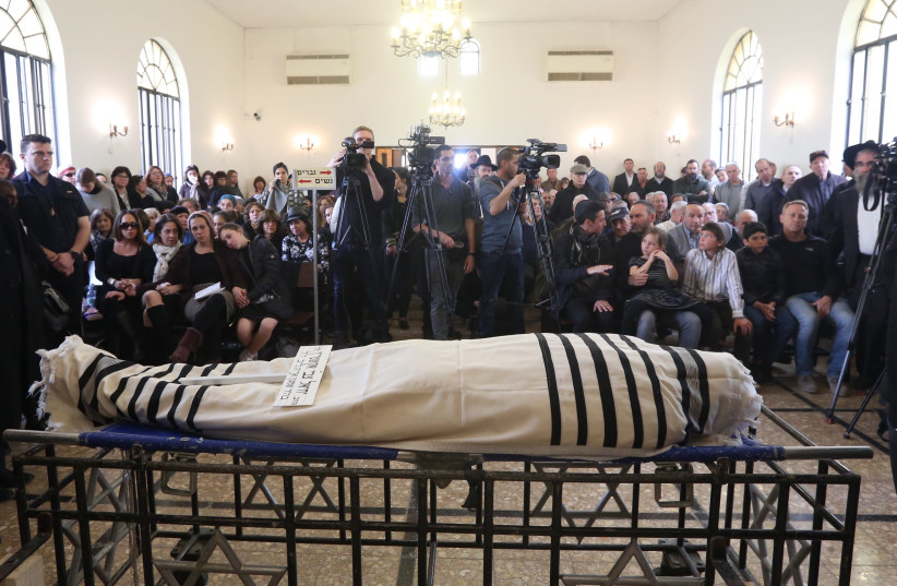 Funeral of Rabbi Yechiel Eckstein (photo credit: MARC ISRAEL SELLEM/THE JERUSALEM POST)