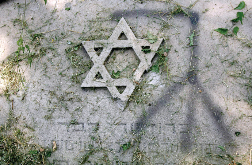 DETAILS ON a Jewish grave in Poland (photo credit: REUTERS)