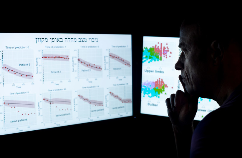 Prof. Boaz Lerner of Ben-Gurion University uses a new platform for predicting ALS disease progression (photo credit: DANI MACHLIS)