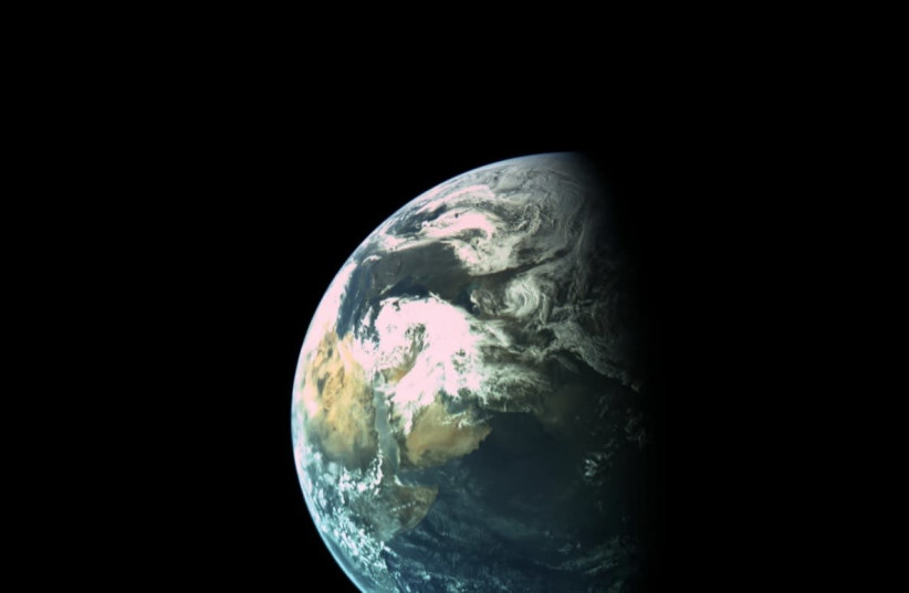 EARTH, from Beresheet’s vantage point (photo credit: SPACEIL)