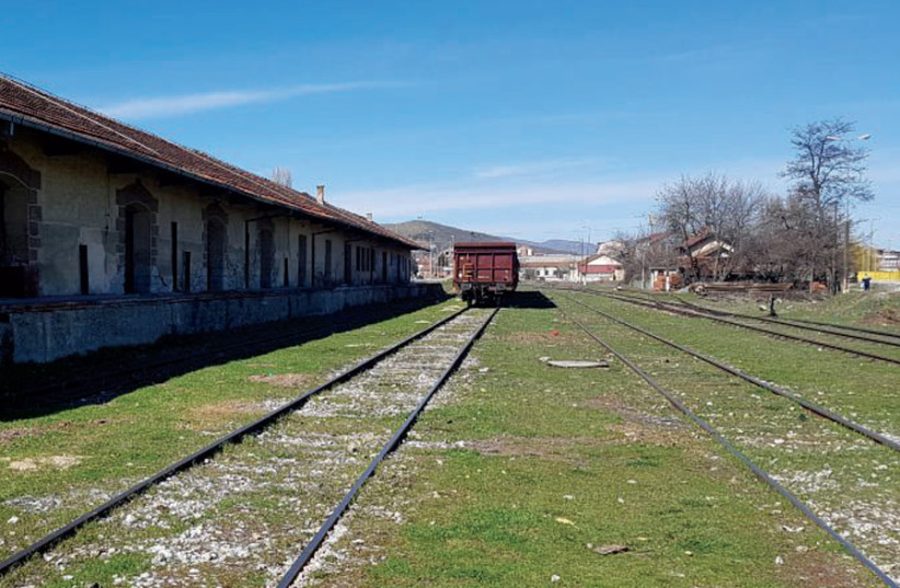 The train station in Macedonia from where Jews were deported to Treblinka (photo credit: ROBERT HERSOWITZ)