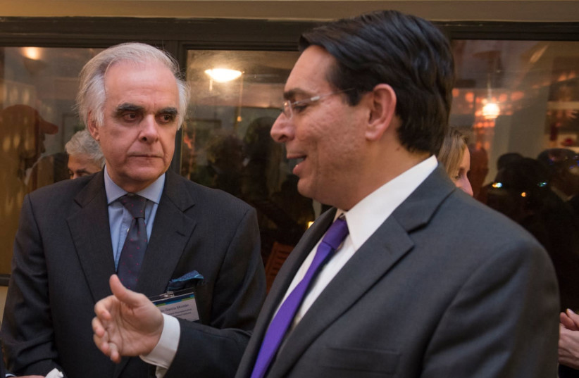 Israeli Ambassador to the UN Danny Danon with Argentinian Ambassador Martín García Moritán. (photo credit: ISRAELI DELEGATION TO THE UN)