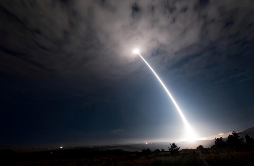 An unarmed Minuteman III intercontinental ballistic missile launches from Vandenberg Air Force Base (photo credit: REUTERS)
