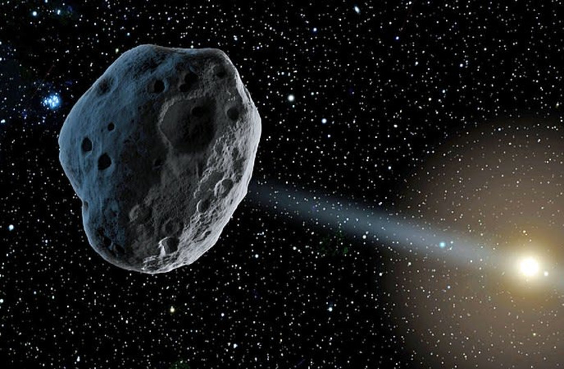 Asteroid illustrative (photo credit: Wikimedia Commons)