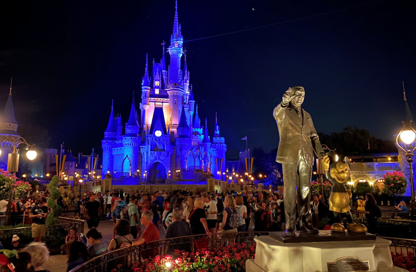 General view of a farewell event at Disney World on the final night before closure due to coronavirus concerns, in Orlando, Florida, U.S., March 15, 2020 (photo credit: THRILL GEEK/VIA REUTERS)