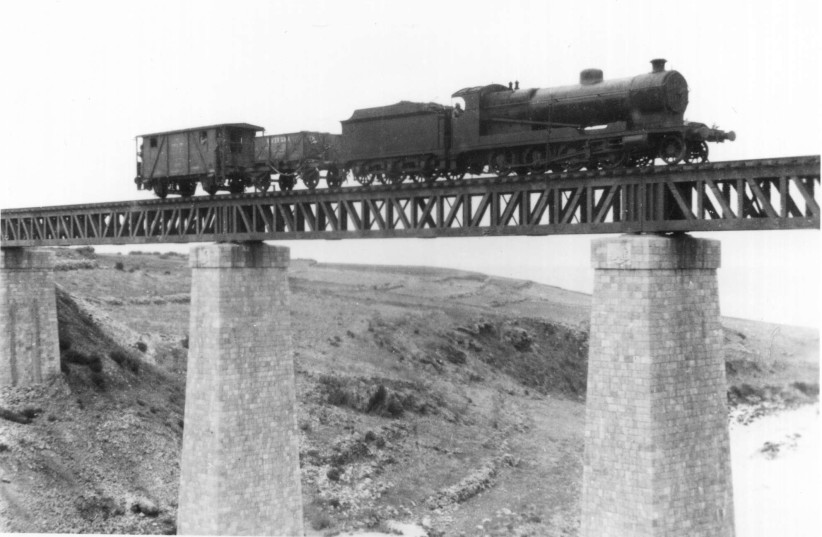 An example of a train from the British Mandate-era Palestine Railways (photo credit: Courtesy)