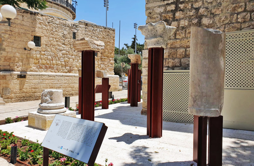 New outdoor archaeological exhibit inaugurated in Jerusalem’s Old City (photo credit: ORIT SHAMIR/ISRAEL ANTIQUITIES AUTHORITY)