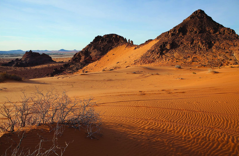 The Nefud desert in the northern part of the Arabian Peninsula (photo credit: CHARLES T.G. CLARKE / WIKIMEDIA COMMONS)