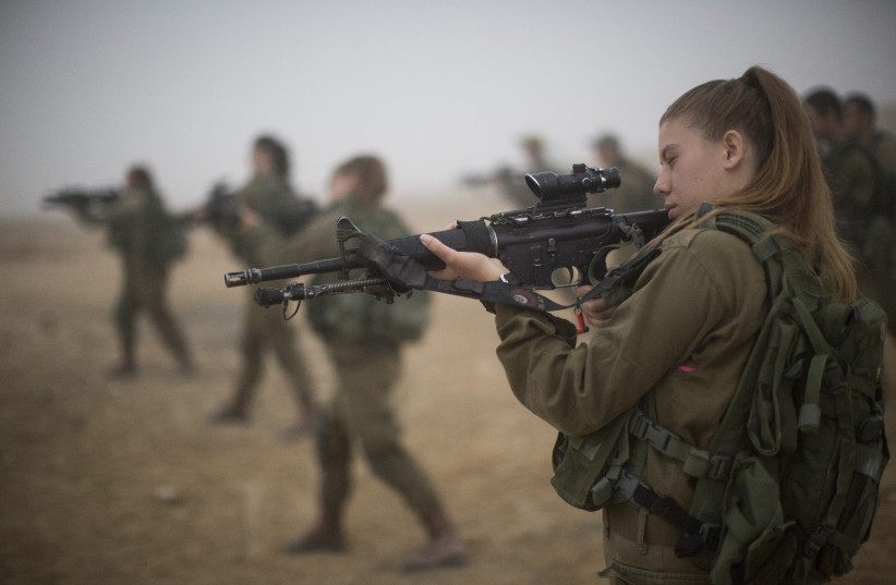 Female IDF soldiers of the Bardales Battalion (photo credit: HADAS PARUSH/FLASH90)