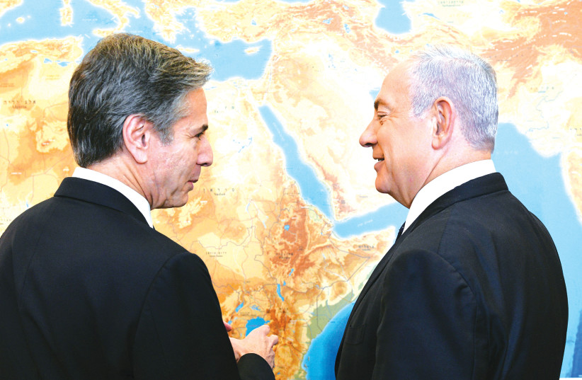 PRIME MINISTER Benjamin Netanyahu and US Secretary of State Antony Blinken this week in Jerusalem. (photo credit: HAIM ZACH/GPO)