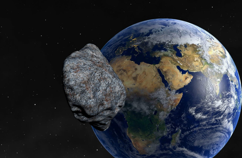 An asteroid is seen approaching Earth (illustrative). (photo credit: PIXABAY)