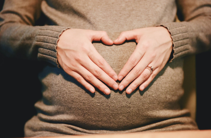  Illustrative image of a pregnant belly.  (photo credit: PIXABAY)