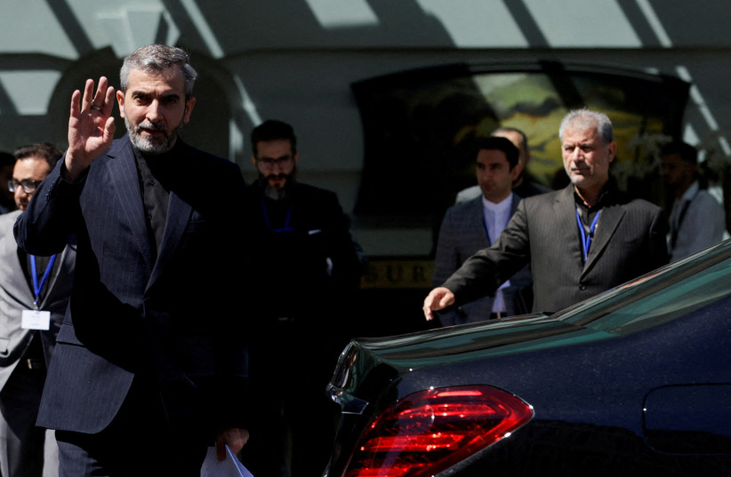  Iran's Chief Nuclear Negotiator Ali Bagheri Kani leaves the Palais Coburg, the venue where closed-door nuclear talks take place in Vienna, Austria, August 4,2022. (photo credit: REUTERS/LISA LEUTNER)