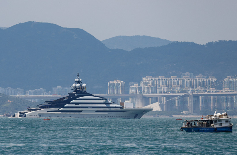  The 465-foot superyacht "Nord", reportedly owned by the sanctioned Russian oligarch Alexei Mordashov is seen, in Hong Kong, China October 7, 2022.  (photo credit: REUTERS/TYRONE SIU)