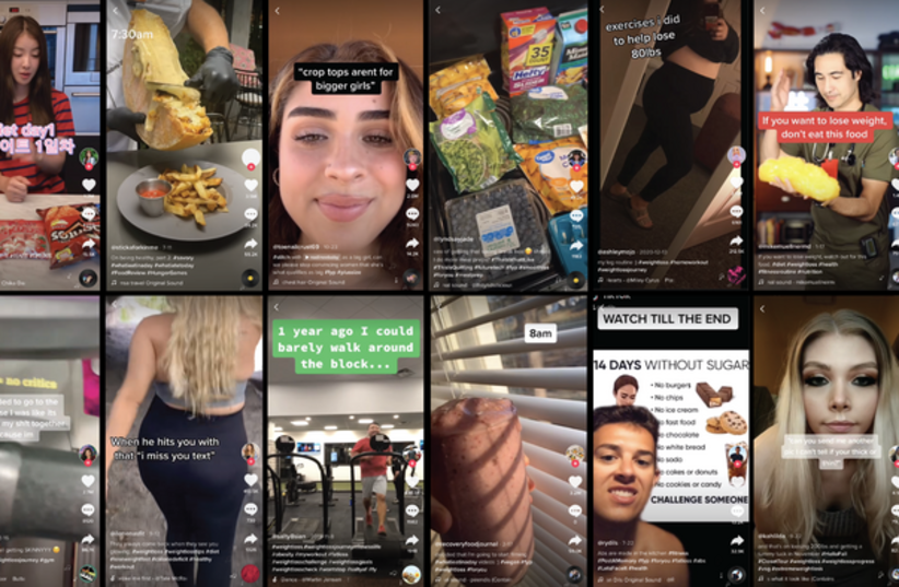  Sampling of TikTok videos analyzed in the study. (photo credit: University of Vermont research team)