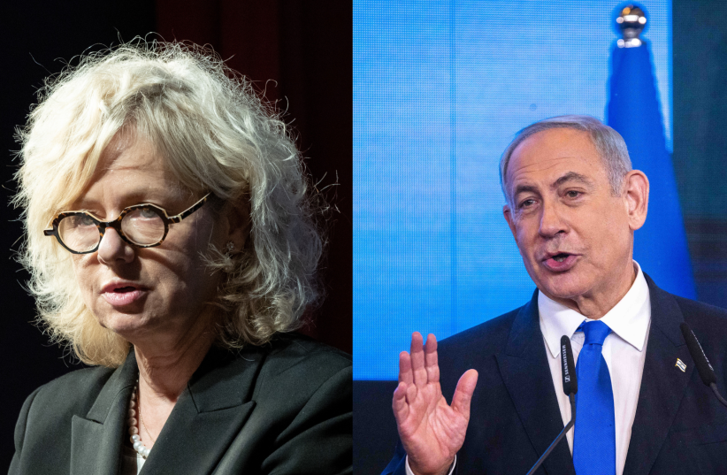  (L-R) Attorney-General Gali Baharav-Miara and Prime Minister Benjamin Netanyahu (photo credit: OLIVER FITOUSSI/FLASH90, YONATAN SINDEL/FLASH90)
