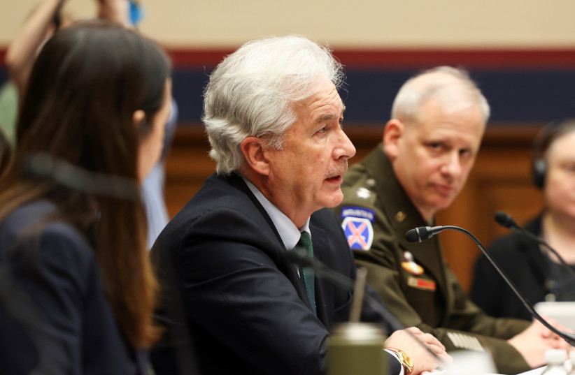  Director of Central Intelligence Agency (CIA) William Burns speaks in Washington, US March 8, 2022 (photo credit: REUTERS/EVELYN HOCKSTEIN)