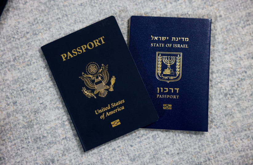  Will Israelis soon be able to travel to the US visa free? (Illustrative image of Israeli and American passports) (photo credit: MARC ISRAEL SELLEM/THE JERUSALEM POST)