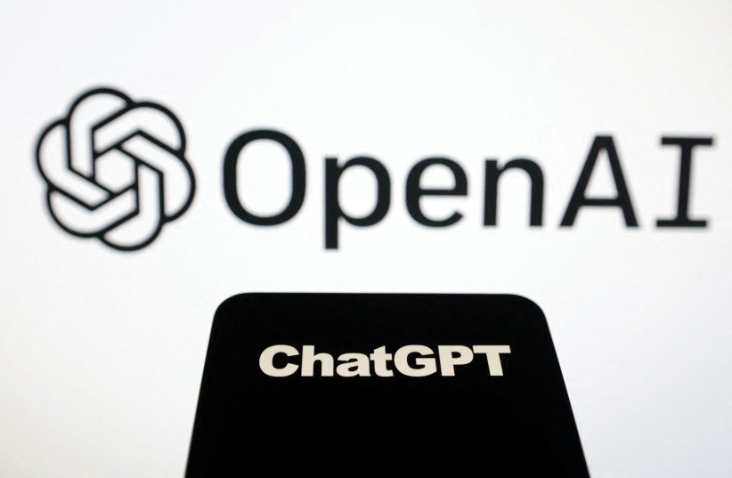  OpenAI and ChatGPT logos are seen in this illustration taken, February 3, 2023 (photo credit: REUTERS/DADO RUVIC/ILLUSTRATION)