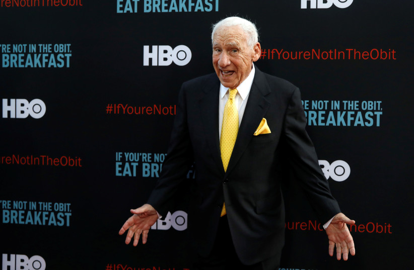  Mel Brooks poses at a premiere of the HBO documentary "If You're Not In the Obit, Eat Breakfast" in Beverly Hills, California, U.S. May 17, 2017. (photo credit: MARIO ANZUONI/REUTERS)