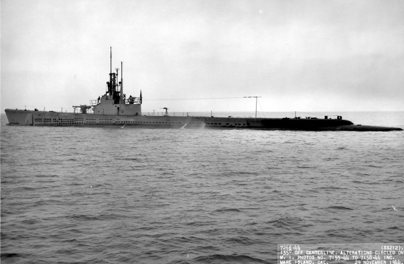 USS Gato off Mare Island Navy Yard, November 29, 1944 (photo credit: US NAVAL HISTORICAL CENTER/PUBLIC DOMAIN/VIA WIKIMEDIA COMMONS)