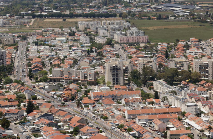 An aeriel view of the Israeli city of Ma'ale Adumim, in the West Bank, taken April 2023 (photo credit: MARC ISRAEL SELLEM/THE JERUSALEM POST)