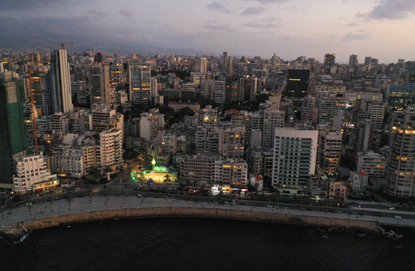  A view shows residential buildings at Beirut's seaside Corniche, Lebanon March 27, 2023.  (photo credit: REUTERS/ISSAM ABDALLAH)