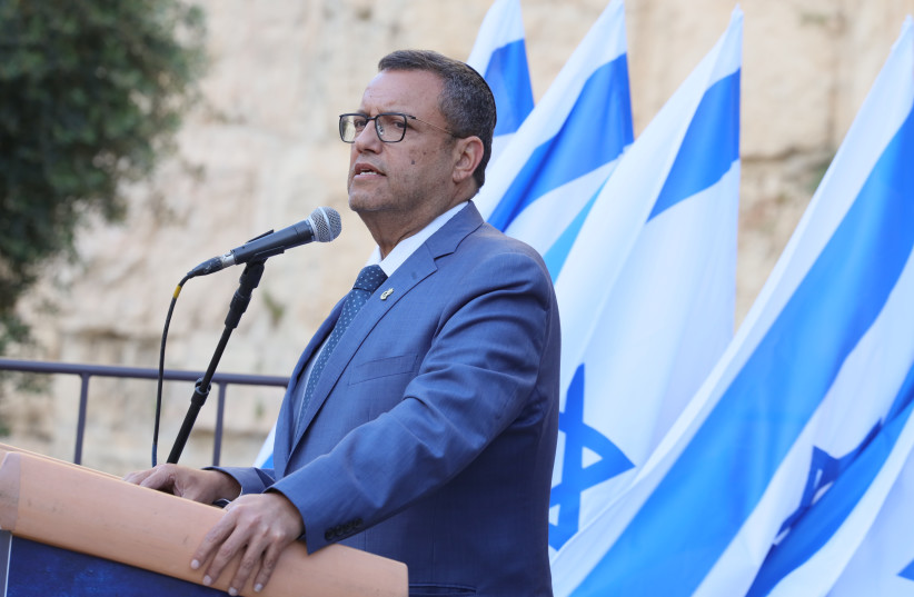   Mayor of Jerusalem Moshe Lion at Bonei Zion Award Ceremony (photo credit: Hezi Hojesta)