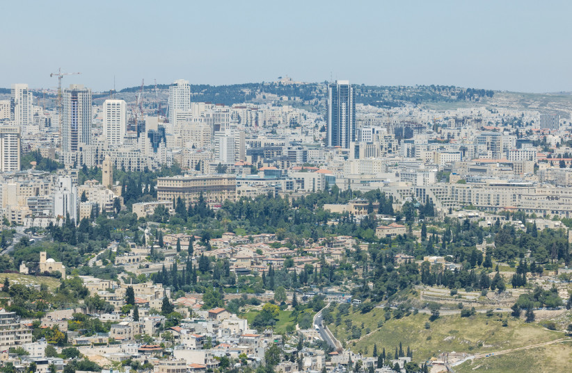  AN AERIAL view of the ever-growing Jerusalem, above the Yemin Moshe neighborhood. (photo credit: MARC ISRAEL SELLEM/THE JERUSALEM POST)