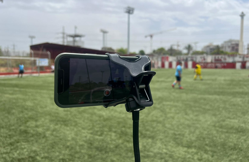  A camera used to record and analyze a football game using PLAIVIEW. (photo credit: Halutz - Education through Sports)