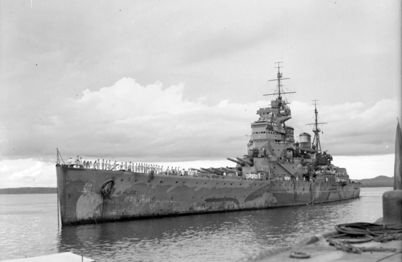  The Royal Navy battleship HMS Prince of Wales coming in to moor at Singapore, December 4, 1941.  (photo credit: Wikimedia Commons)