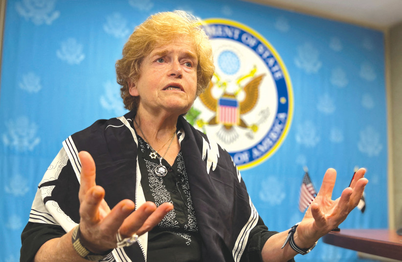  DEBORAH LIPSTADT, Biden’s envoy to monitor and combat antisemitism, said that this is a ‘historic moment in the modern fight against what’s known as the fight against the world’s oldest hatred.’ (photo credit: Abdel Hadi Ramahi/Reuters)