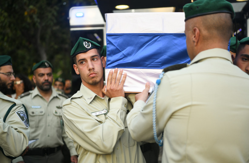  Border Police officer Maya Aloni is laid to rest after collapsing and dying during a training exercise. (photo credit: ISRAEL POLICE)