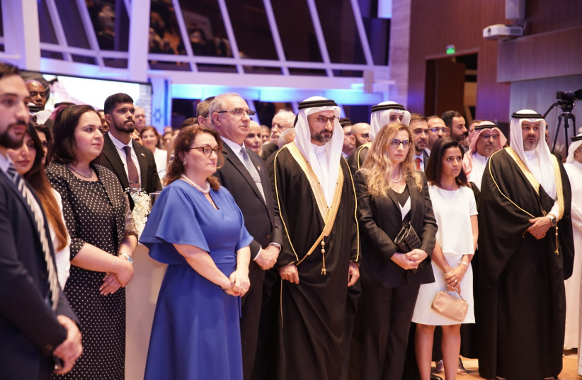  The Israeli Embassy in Bahrain hosts an event in honor of Israel's 75th anniversary. (photo credit: Embassy of Israel to the Kingdom of Bahrain)