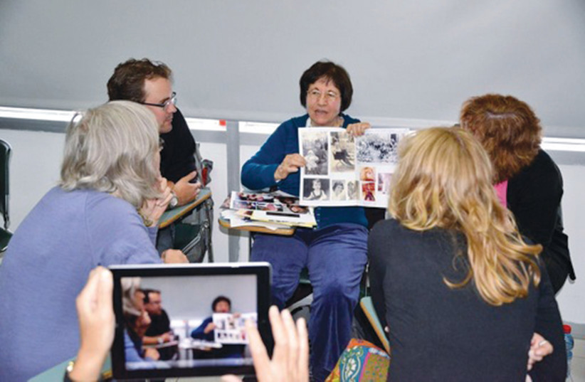  HOLOCAUST SURVIVOR Yehudith Kleinman tells her story to a group of teachers.  (photo credit: Yad Vashem Archives)