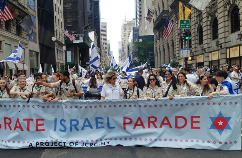  The Celebrate Israel Parade in New York City on June 4, 2023 (photo credit: MARC ISRAEL SELLEM/THE JERUSALEM POST)