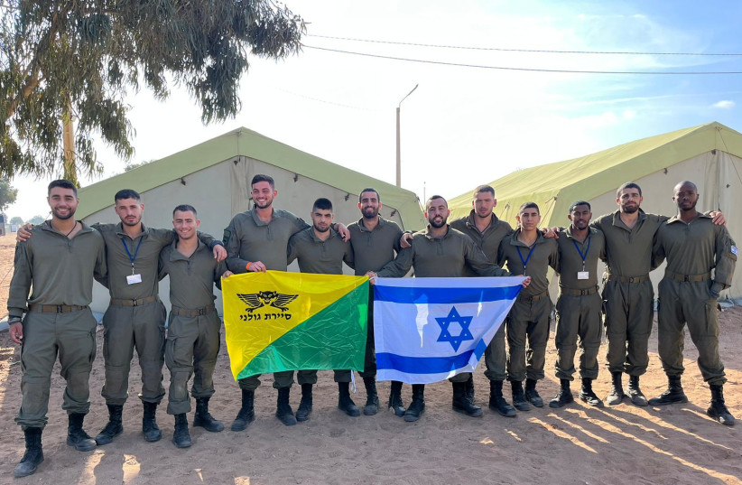  A delegation of 12 soldiers and commanders from the Golani Brigade's elite unit in the IDF joined the "African Lion 2023" international exercise in Morocco  (photo credit: IDF SPOKESPERSON'S UNIT)