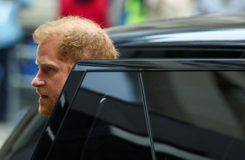  Britain's Prince Harry, Duke of Sussex arrives at the Rolls Building of the High Court in London, Britain June 6, 2023.  (photo credit: Hannah McKay/Reuters)