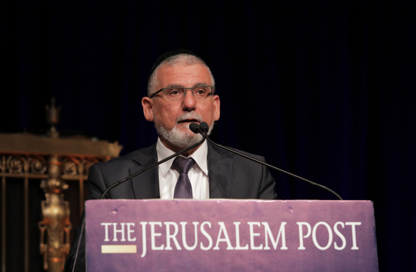  Yizhak Vaknin, Co-Chairman KKL-JNF, speaking at The Jerusalem Post Annual Conference on June 5, 2023. (photo credit: OHAD KAB/THE JERUSALEM POST)