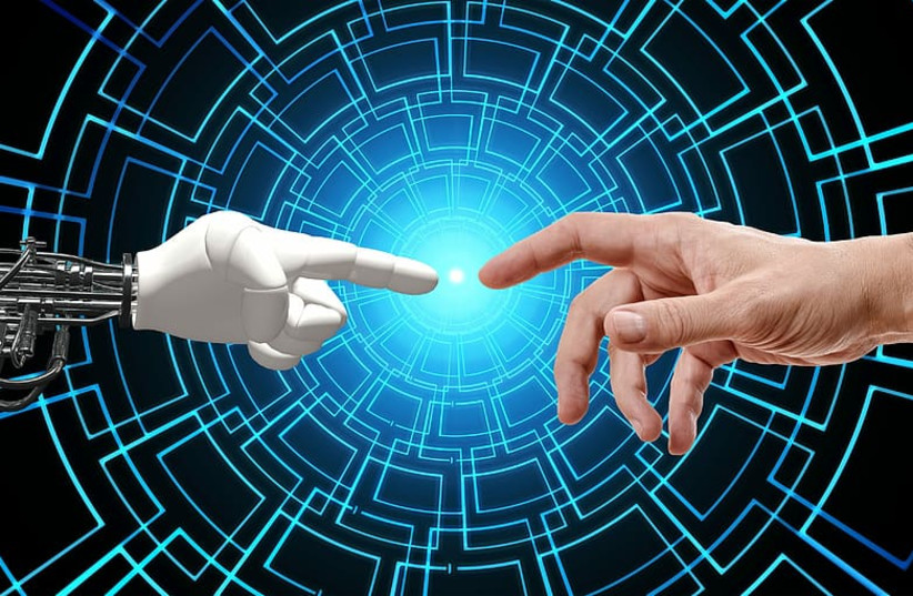  Artificial intelligence vs. humanity. (photo credit: WALLPAPER FLARE)