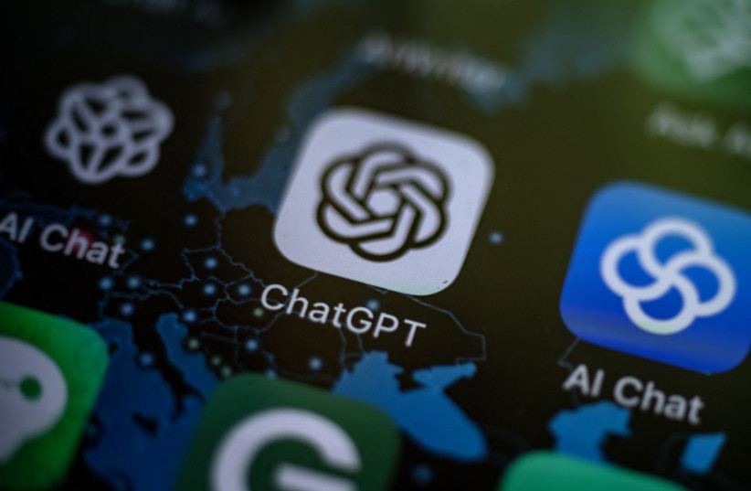  This illustration picture shows the AI (Artificial Intelligence) smartphone app ChatGPT surrounded by other AI App in Vaasa, on June 6, 2023. (photo credit: OLIVIER MORIN/AFP VIA GETTY IMAGES)