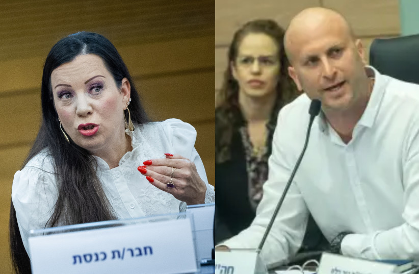  Coalition MKs Tally Gottliv (Likud) and Yitzhak Kreuzer (Otzma Yehudit) are both vying for a spot on Israel's Judicial Selection Committee. (photo credit: YONATAN SINDEL/FLASH90)