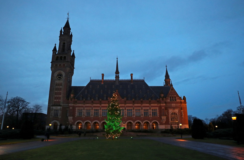   General view of the International Court of Justice (ICJ) in The Hague, Netherlands December 11, 2019. (photo credit: YVES HERMAN/REUTERS)
