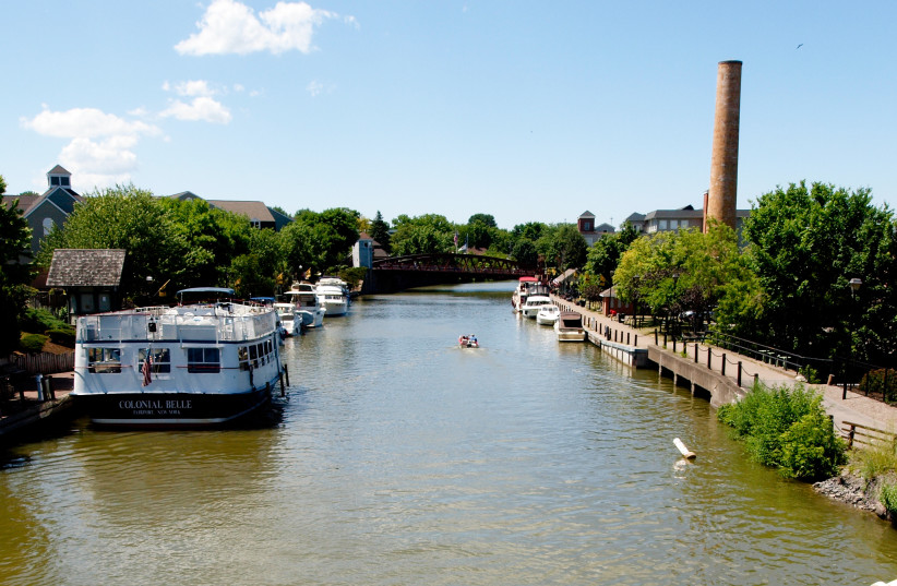  The Erie Canal in New York's northern region. (photo credit: Wikimedia Commons)