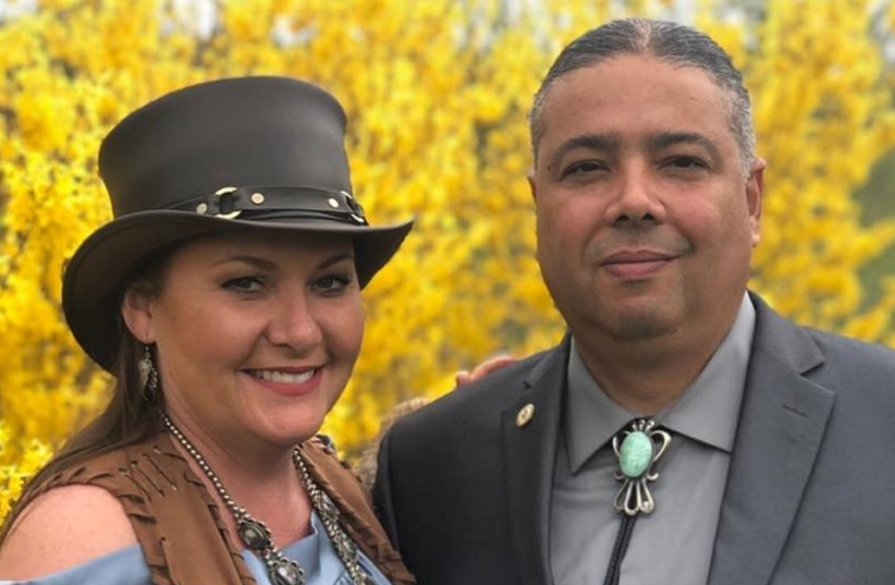 Chief Joseph Riverwind and Dr. Laralyn Riverwind. (photo credit: THE MEDIA LINE)