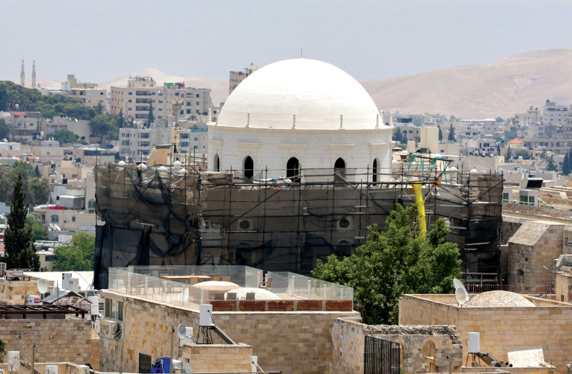  A view from the Tiferet Israel Synagogue being rebuilt in Jerusalem's Old City. (photo credit: MARC ISRAEL SELLEM)