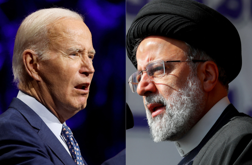  US President Joe Biden and Iranian President Ebrahim Raisi. (photo credit: Iran's President Website/WANA (West Asia News Agency)/Handout via REUTERS, REUTERS/JONATHAN ERNST)
